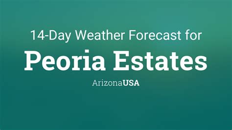 DST Changes. . Peoria az weather 14 day forecast